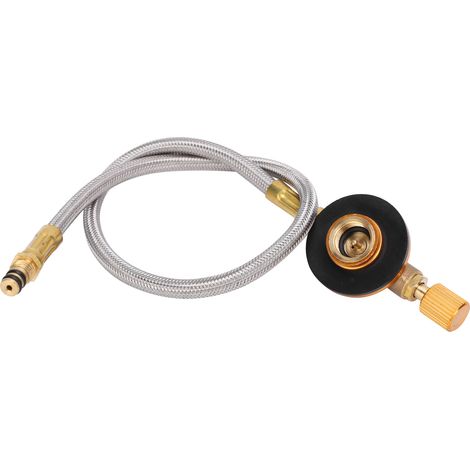 Vanne accessoire en cuivre pour fournaise avec tube et interrupteur de commande pour réservoir de gaz plat extérieur (1/5)