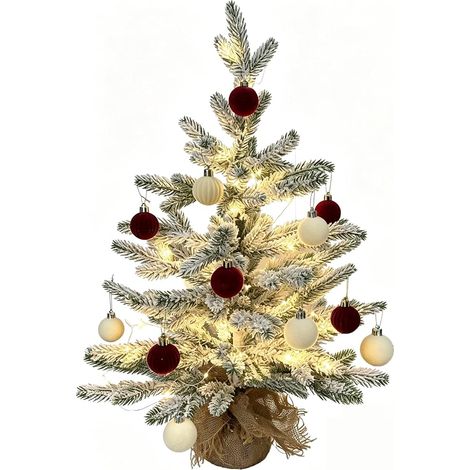 Mini Sapin De Noel Enneigé Petit Sapin Artificiel De Noel Lumineux 70 CM (1/5)