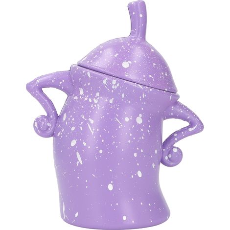 Bocal de conservation amusant en ABS, au design unique et créatif, avec couvercle hermétique. Joli bocal de rangement pour bonbons, décoration intérieure violette. (1/5)
