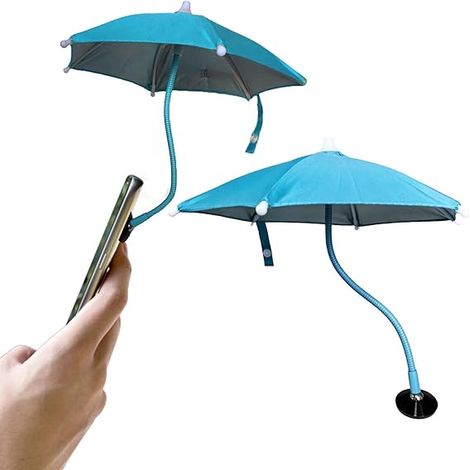 Dermonem Handy-Regenschirm mit 360° verstellbarem flexiblem Schlauch, magnetischer Handy-Halterung, Handy-Sonnenschirm geeignet für die Verwendung im Auto