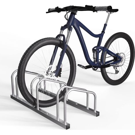 MONZANA® Soporte para Aparcar 2/3/4/5/6 Bicicletas Aparcamiento Estacionamiento Bicis Neumático Ancho 30-65mm Fácil Montaje Interior Exterior  3 Bicicletas
