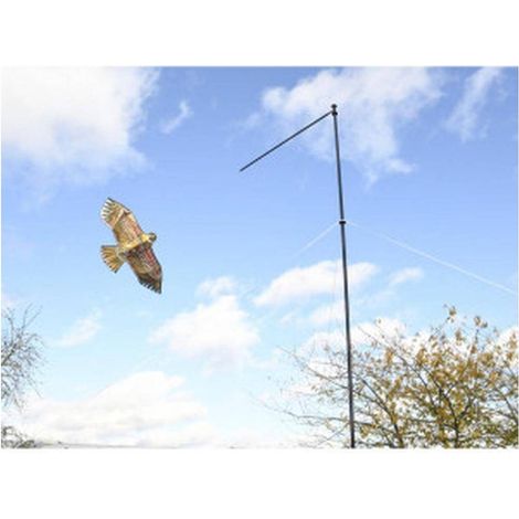 Mat Acier 4m40 avec Porte Cerf-Volant et Bras Pivotant 1m30 - 4m40 - 1m30 - Résistant et Pratique - D-Work
