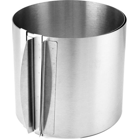 Pastry Circle, 16-30 cm, Round Stainless Steel Mould, Height: 15 cm for Making Mousse Cake, Bread, Chocolate (1/5)