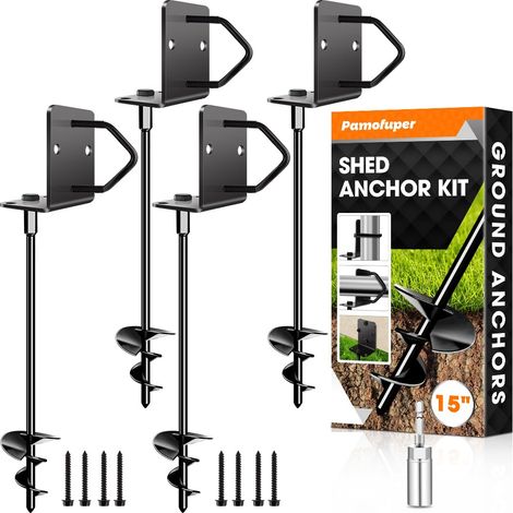Lot de 4 ancrages au Sol à Visser pour Trampoline – Kit d'ancrage (1/5)