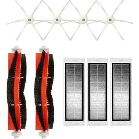 Brosses latérales, brosses à rouleaux, filtres HEPA pour aspirateur Roborock S50, S51 et S6 (pièces détachées pour robots).