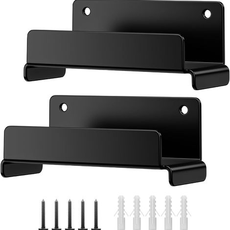 Paquete de 2 ganchos de pared resistentes para guardar escaleras y estantes de garaje. Fabricados en acero. Ganchos robustos para garaje. (1/4)