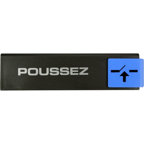 Plaque de porte Poussez - Europe design 175x45mm - 4260556
