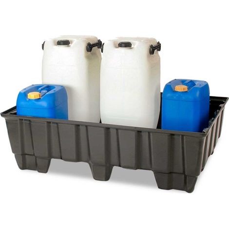 BRB Sicherheits-Auffangwanne, Kunststoff, LxBxH 1230x830x400 mm, Auffangvolumen 235 Liter (1/2)