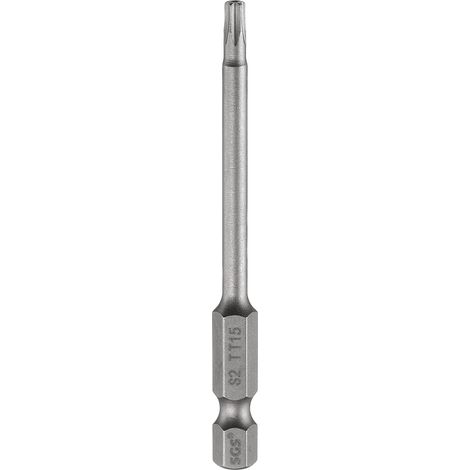 Embout Tournevis Torx TT15 1/4" Hex Tige Longueur 3.15" (80mm) (1/5)