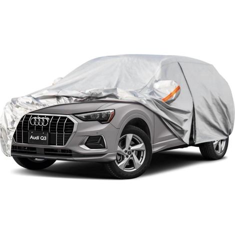 Autoplane Wasserdicht Atmungsaktiv für Audi Q3 (2012-2025) 6-lagig Staubschutz Silber (1/5)