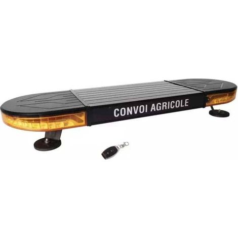 Rampe LED pour convoi agricole magnétique, sans fil et rechargeable - longueur 1 mètre