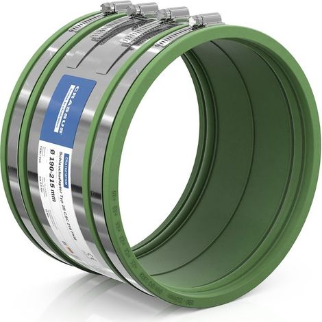 CR Schlauchadapter Typ 2B CSC 215 FKM (190-215mm), bis 2,5 bar, FKM / V2A