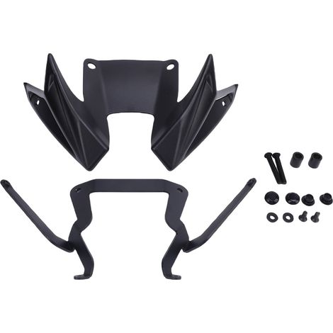 Aileron avant nu de moto pour améliorer la stabilité de conduite, extension de force aérodynamique de remplacement pour CB500 2024-2025, noir mat (1/5)