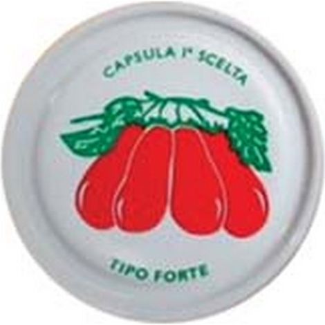 100PZ TAPPO PER VASO TWIST-OFF CON POMODORO - ø mm.82