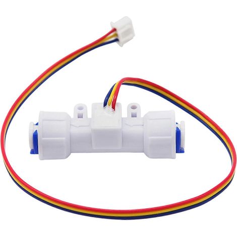 Capteurs de débit d'eau liquide à connexion rapide 1/4 pouce, capteurs à effet Hall haute précision pour machines à café et purificateurs d'eau, multicolores 1.2 (1/5)