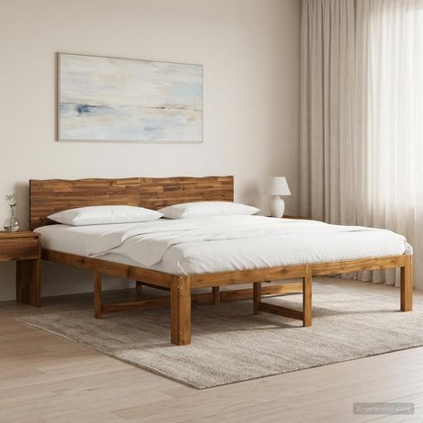 Cama doble con cabecero ROSTOCK Natural 180 x 200 cm (1/5)