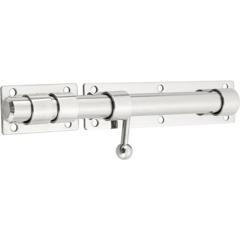 Verrous Loquet Porte Extérieur Loquet de Porte à Boulon Coulissant Verrou de Porte à Barillet Serrure avec Trou pour Cadenas, Finition Brossée en Acier Inox, EMS9200-LS (Cadenas Non Compris) (1/5)