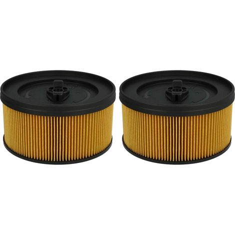 vhbw set da 2x filtro a pieghe piatte sostituisce Kärcher 6.414-960.0 per aspiratore umido/secco - Cartuccia filtrante