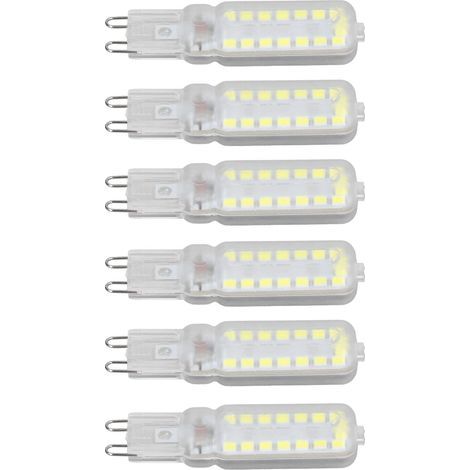 Lot 6 ampoules paysage G9 7W – lumière blanche 220-240V – lampe bureau / murale – économique (1/5)