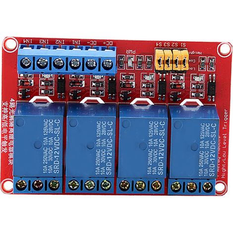 4 Channel Optocoupler Relay Module Board High & Low Trigger 5V/12V/24V(12V) (1/5)