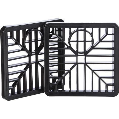 Bh05743 Plastique Gulley Grille, 150 mm (15,2 cm) carré – Noir, Lot de 2 (1/4)