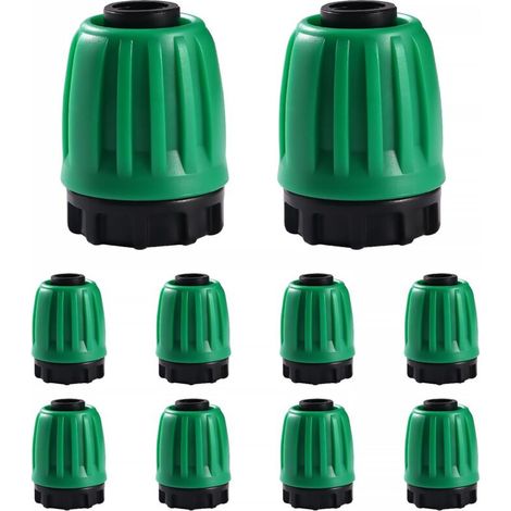 10 pezzi di raccordi per irrigazione a goccia per tubi da 16 mm, adattatori per irrigazione a goccia, raccordi dritti per irrigazione, connettori per tubo di irrigazione (verde)