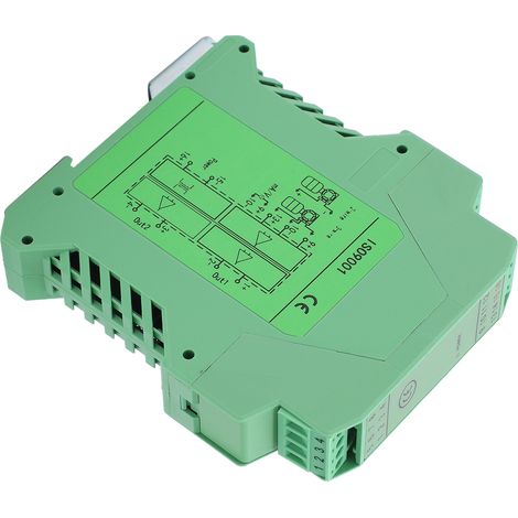 Isolateur de signal CC, convertisseur de tension et de courant, 1 entrée, 2 sorties, distributeur d'alimentation (1/5)