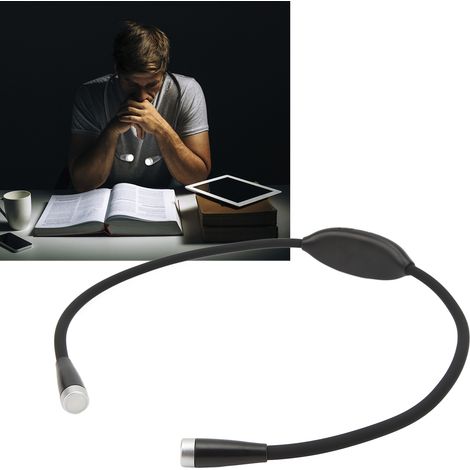 Leselampe zum Lesen im Bett – 3 Helligkeitsstufen, flexibler Arm und Silikon-Nackenstütze (1/5)
