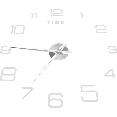 Selbstgemachte rahmenlose Acryl-Wanduhr, dekorative Aufkleber aus silbernem Spiegel für Wohn- und Schlafzimmer. (1/5)