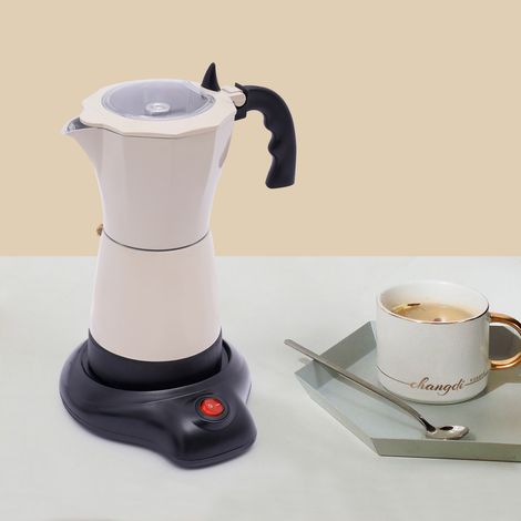 Máquina de café eléctrica, cafetera espresso 6 tazas italiana, cafetera moka 300ML 480W (1/5)