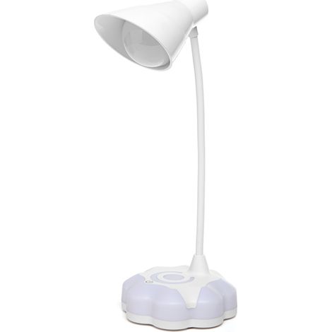 14-LED-Schreibtischlampe, 3 Helligkeitsstufen, Touch-Steuerung, flexibler Arm, 600-mAh-Akku, USB-Anschluss