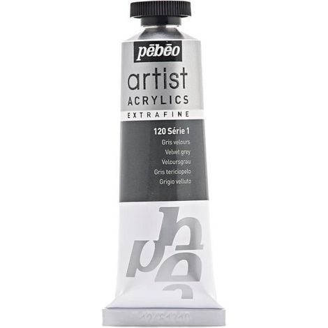 Peinture - Véronèse - Tube 37 ml - Gris velours - Finition brillante satinée - Extra fine (1/4)