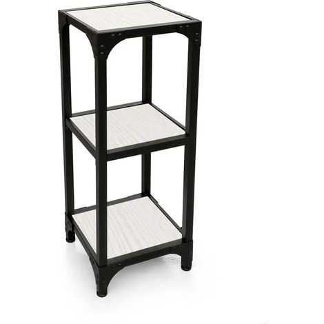 Mobiletto in metallo 3 ripiani cm 31x31x82h