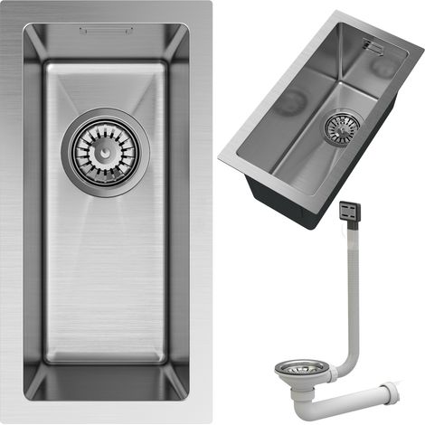 Évier en Acier Inoxydable Silvo22 Granitan Sous-Plan/Encastré avec Siphon et Accessoires Inclus (1/5)