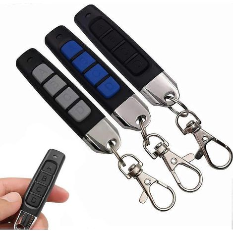 Duplicateur de télécommande 4 en 1 (3 pièces), télécommande universelle 433 MHz pour portail, forte compatibilité avec les clés de porte de garage à 4 boutons (1/5)