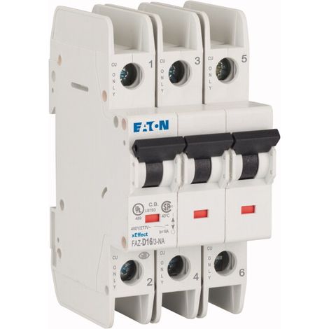 Disjoncteur FAZ courbe D 16A 3P NA UL 000102270 EATON FAZ D16/3 NA