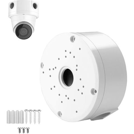 Lot de 1 boîte de jonction dôme universelle pour caméra de sécurité - Support de câble caché - Couvercle de caméra dôme - Boîte de jonction de base pour caméras dôme (1) (1/5)