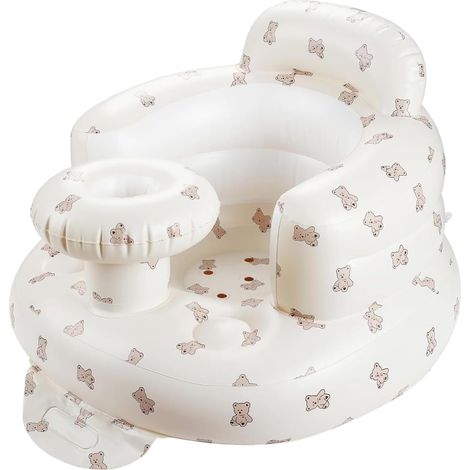 Silla hinchable para bebé de 3 a 36 meses, respaldo para bebé, silla de suelo para niños pequeños, diseño de osito.
