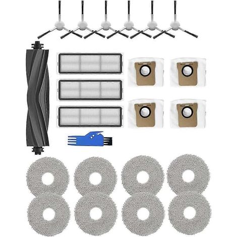 Ecleanfy - Pièces détachées pour aspirateurs robots Dreame L10S Ultra et L10 Ultra, y compris brosse principale, brosses latérales, filtre HEPA, sac d'aspirateur, serpillère, etc. (1/5)
