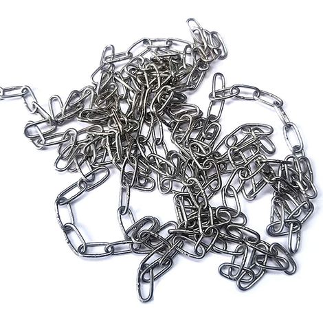 Chaîne en Acier Inoxydable 304 Solide et Robuste Avec Maillons Soudés en Acier pour clôture, Promenade et Chaîne de Chien, Chaîne De Séchage, Charge Maximale de 15KG, 1,5 mm - 2 Mètre (1/5)