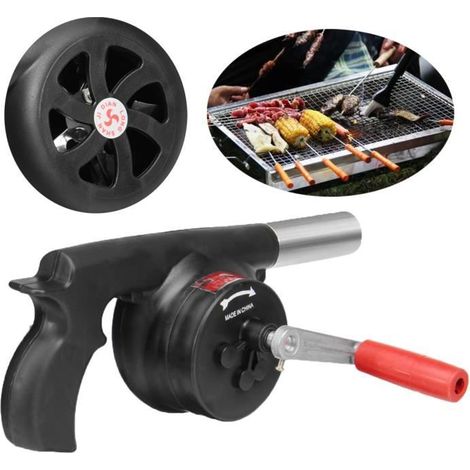 Ventilateur soufflet à Main démarreur Portable Ventilateur Barbecue Grill BBQ Extérieur Cuisson (1/4)