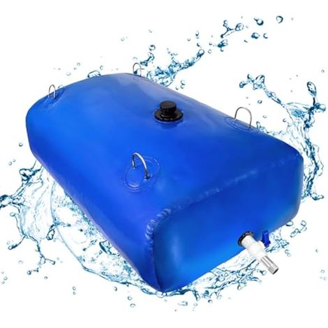 Vessie de Stockage D'eau, Conteneurs de Stockage de Vessie D'eau de 110L, Réservoir D'eau Pliable de Grande Capacité, Sac D'eau Extérieur avec Valves, pour l'irrigation de Jardin D'eau D'urgence (1/5)