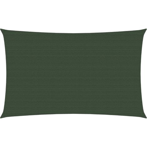 Voile d'ombrage 160 g-m² Vert foncé 3,5x5 m PEHD (1/5)
