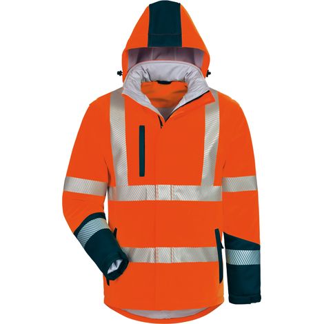 Gr .L (54/56) SVERRE WATTIERTE WARNSCHUTZ-SOFTSHELLJACKE orange SVERRE PADDE (1/2)