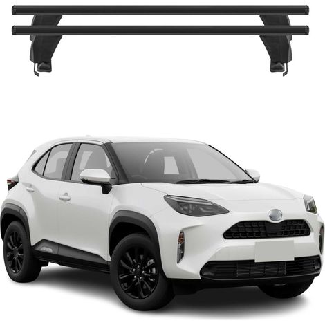 OMAC Dachträger Querträger Alu für Toyota Yaris Cross XP210 2021-2026 – Abschließbar – T-Nut – City-Crash-getestet – Max. 50 kg Schwarz (1/5)