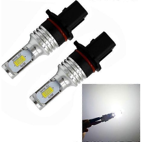 Lot de 2 ampoules LED antibrouillard pour voiture, couleur blanc ultra-brillant, 72 W, 1000 lm, 6000-6500 K, alimentation 12-24 V CC. (1/4)