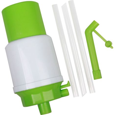 Pompe à eau manuelle en plastique, fontaine à pression, distributeur vert et blanc