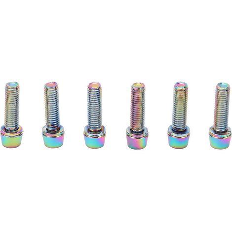 Vis de fixation de porte-bidon en acier 2024 M5x23mm, colorées, pour la fixation des extrémités de guidon (1/5)