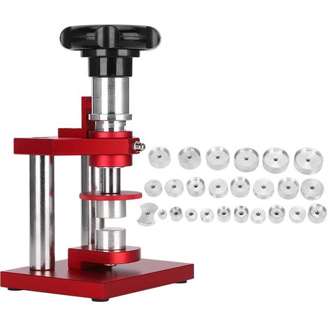 Outil de fermeture de fond de montre avec 25 matrices en aluminium (1/5)