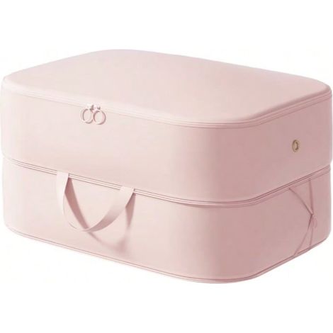 Générique Organisateur d'Auto-Compression Ultra Peu Encombrant,Sac de Compression,Sac Compression Voyage,Convient pour Ranger Les Vêtements et Les Couettes,Rose (1/2)
